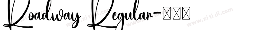 Roadway Regular字体转换